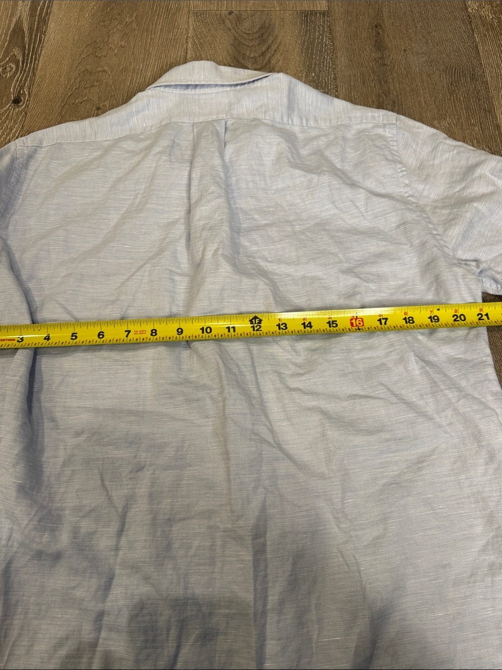 Vineyard Vines Light Blue Button-Down Cotton//Linen Shirt 0788 - Picture 4 of 4